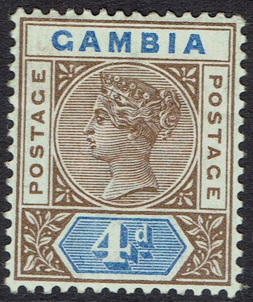 GAMBIA 1898 QV KEY TYPE 4D