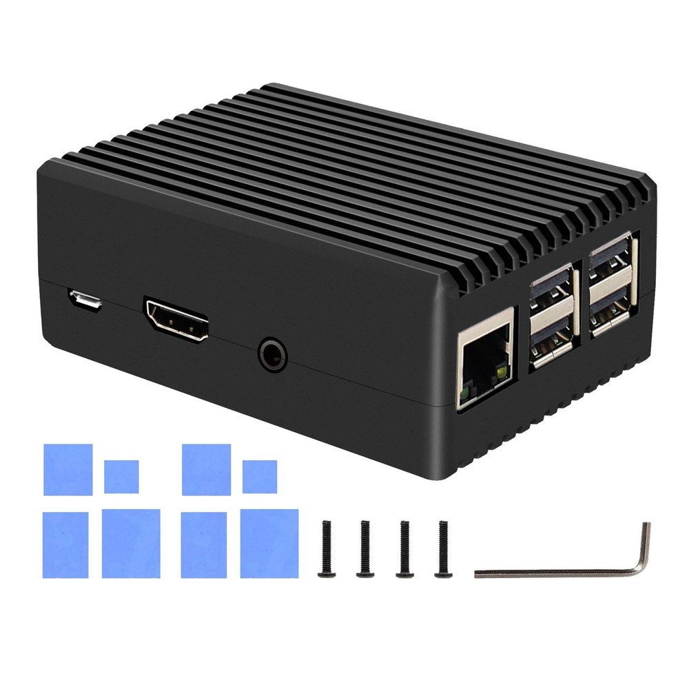 Raspberry Pi 3 B+ Aluminum Case, Heavy Duty Passive Cooling Design