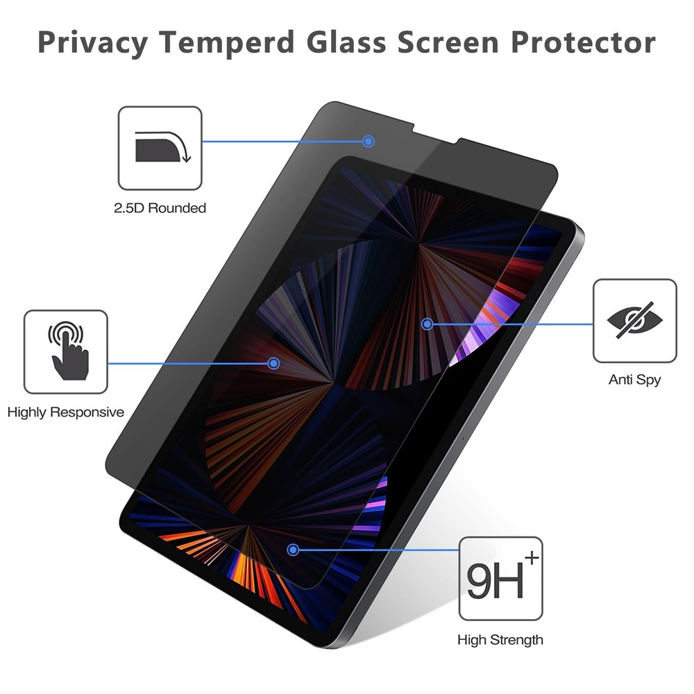 XINDERS Privacy Screen Protector for iPad 9th 8th 7th Generation hyaline