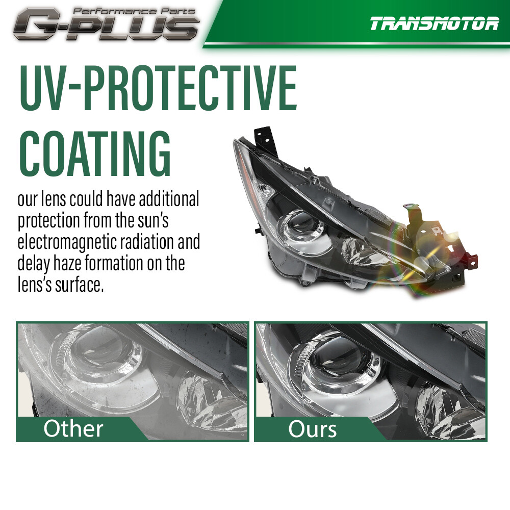 Pair Fit For 14-16 Mazda 3 Driver & Passenger Side Headlight Assembly