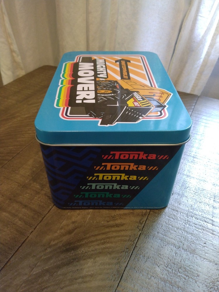 Tonka Mighty Mover Unstoppable Metal Tin Case Box, Empty