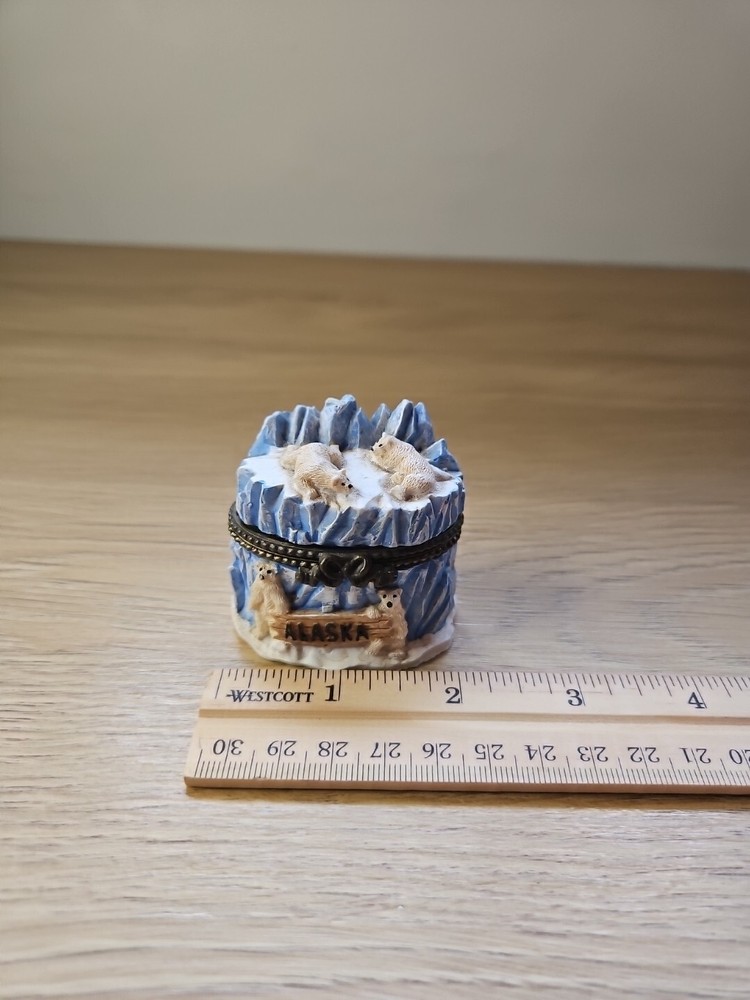 Hinged Trinket Box Alaska Bears