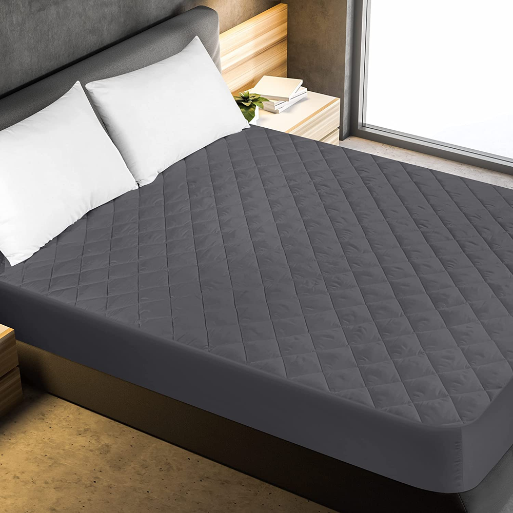 Quilted Mattress Pad Matress Protector Microfiber Bed Cover Fitted Deep Pocket