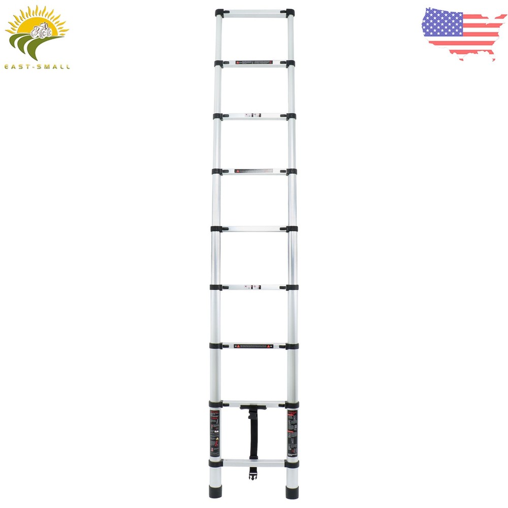 8.5 FT Multi Purpose Telescopic Ladder Folding Extension Step Ladders 330lbs