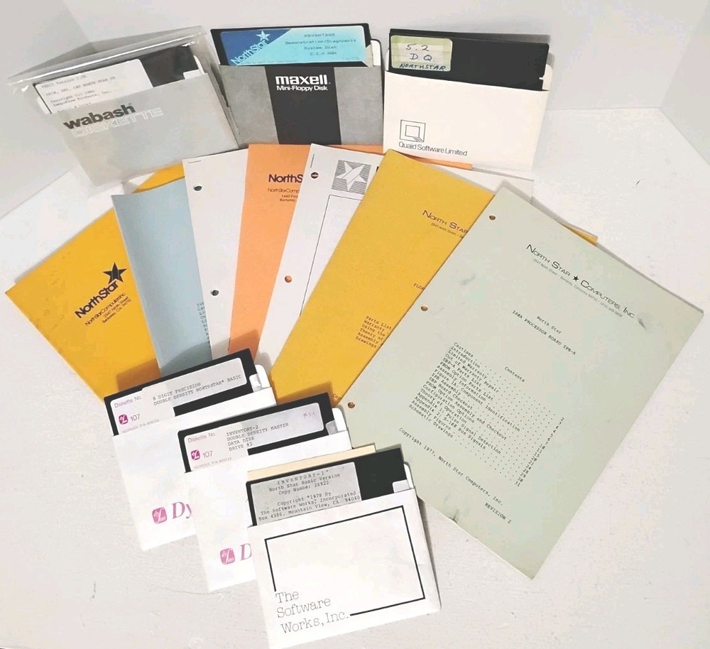 North Star Manuals & Software Lot – RAM/CPU/FPB/MDS, Advantage, BASIC,...