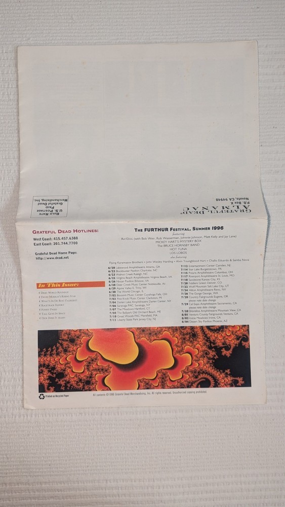 Grateful Dead Almanac Volume 3 Number 3 Furthur Issue