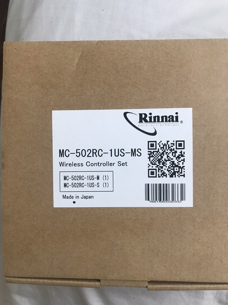 Rinnai MC-502RC-1US-MS Wireless Controller Set, Brand New Made in Japan
