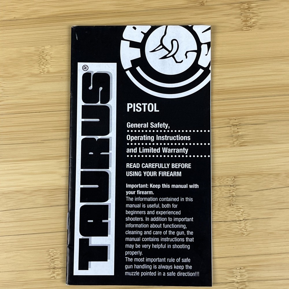 Taurus Pistol Owners Manual 2003