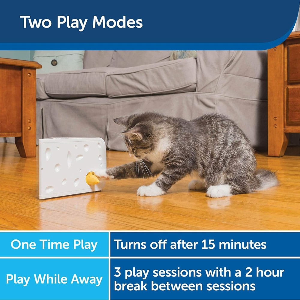 PetSafe PTY00-14669 Automatic Interactive Cat Teaser Cheese Toy Hide Seek Mice