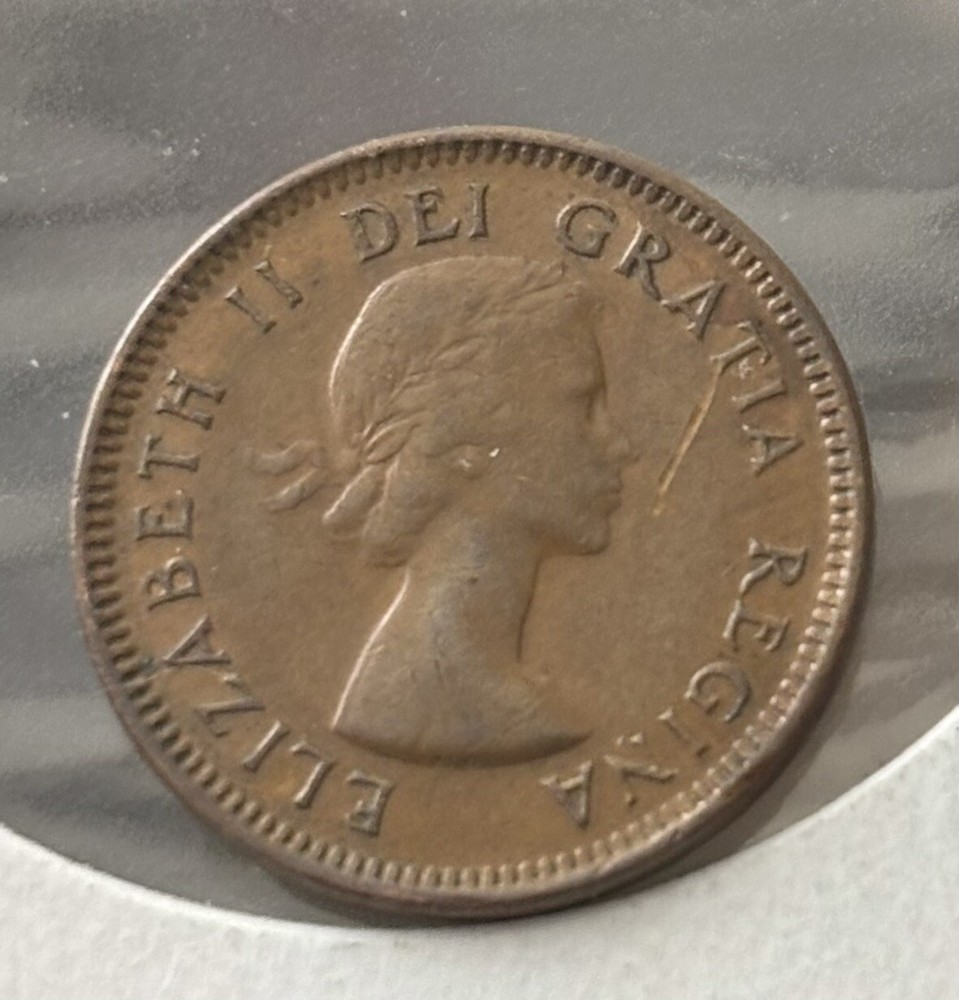 1953 NSF No Shoulder Fold Canada One Cent