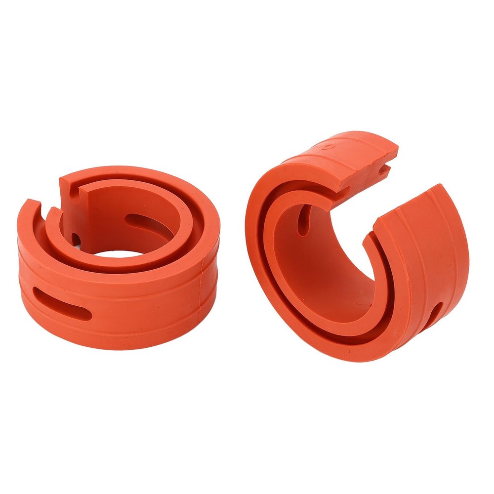 2PCS Car Coil Spring Buffer Rubber, Universal Shock Absorber Cushion Red