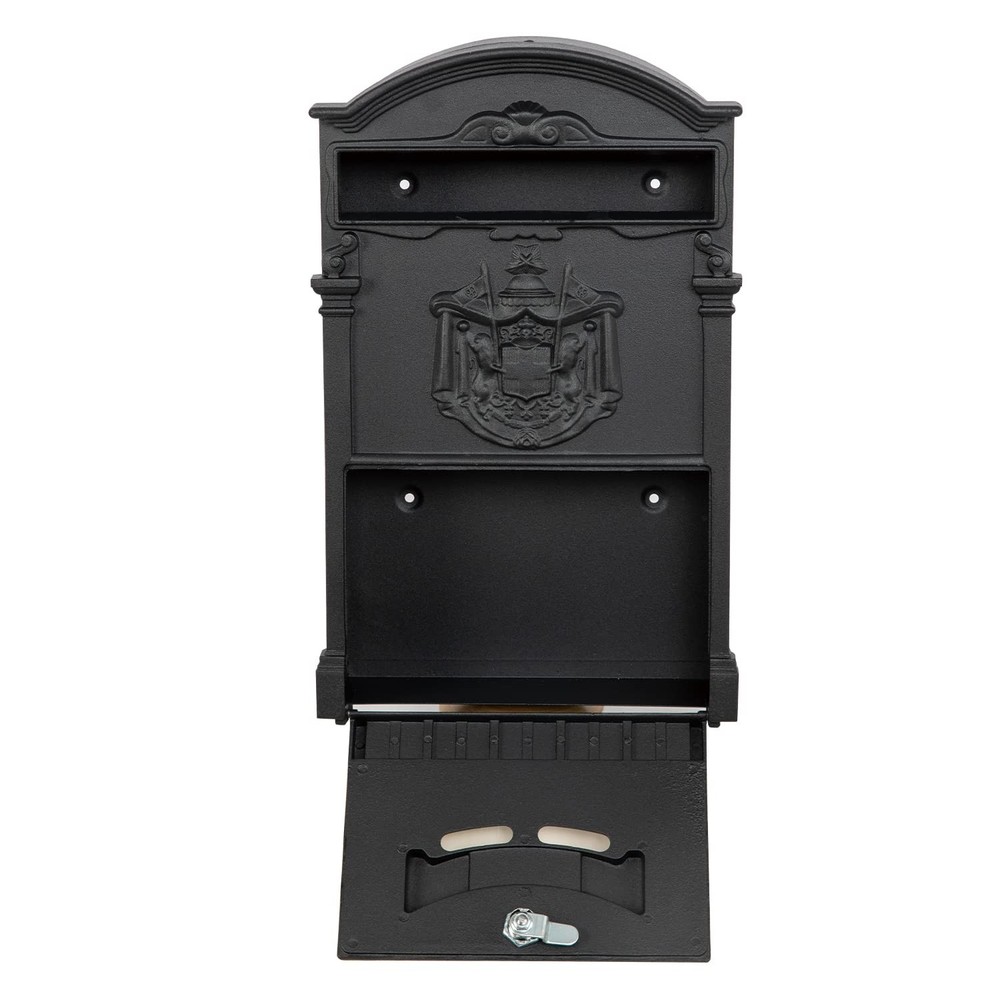xhlokk Wall Mount Mailboxes, Rust Resistant Locking Mailbox for Black