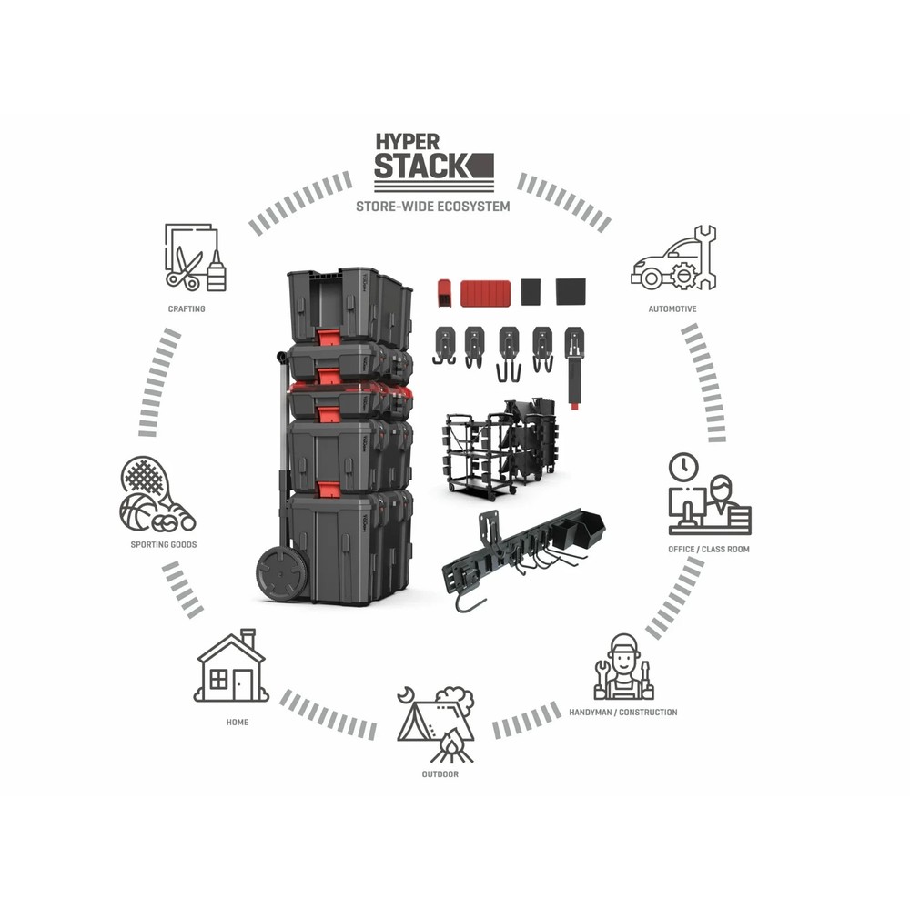 Hyper Tough Hyper Stack 500 lb Heavy Duty Miter Saw Stand, Holds 10' Boards