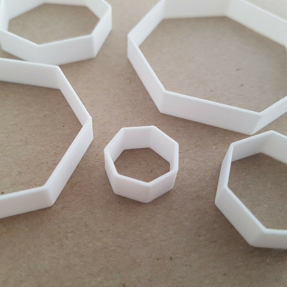 Heptagon Shape Mini Fondant Cutter Small Sugarcraft Icing Tiny Sharp Stencil