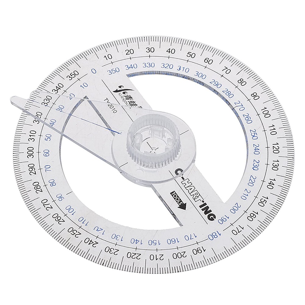 360° Protractor Pack of 2 Protactors Plastic Protractor Math Protractors Clea...