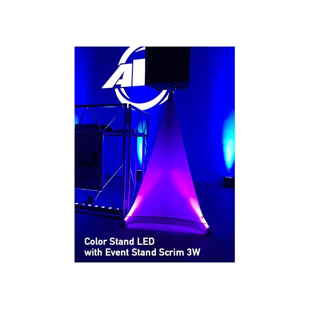 American Audio CSL-100 LED Multi-Colored Light Up Speaker Stand + Cables Pack