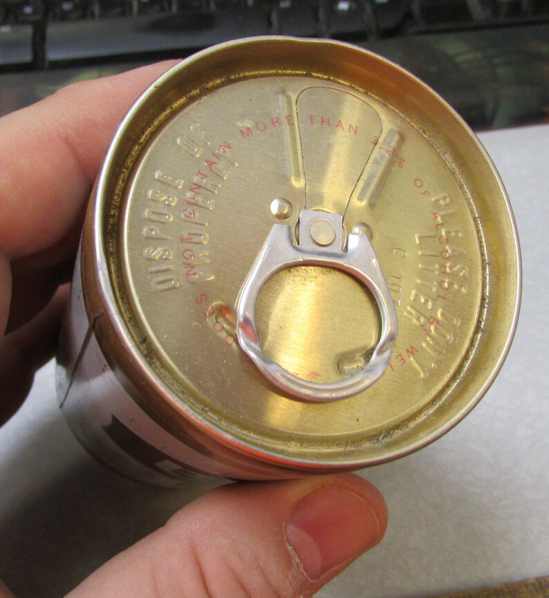 Burger Beer pull tab style beer can (empty) nice graphics & colors