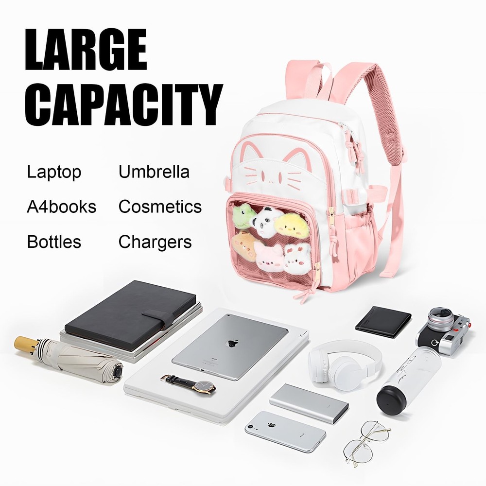 backpack Pink-white Small