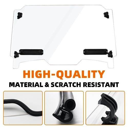 Front Windshield for RZR XP 1000, Full Clear Hard-coated PC Windshield