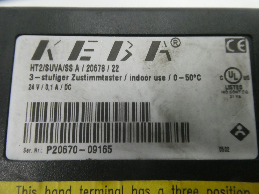 Keba HT2/SUVA/SS A/20678/22 Teach Pendant