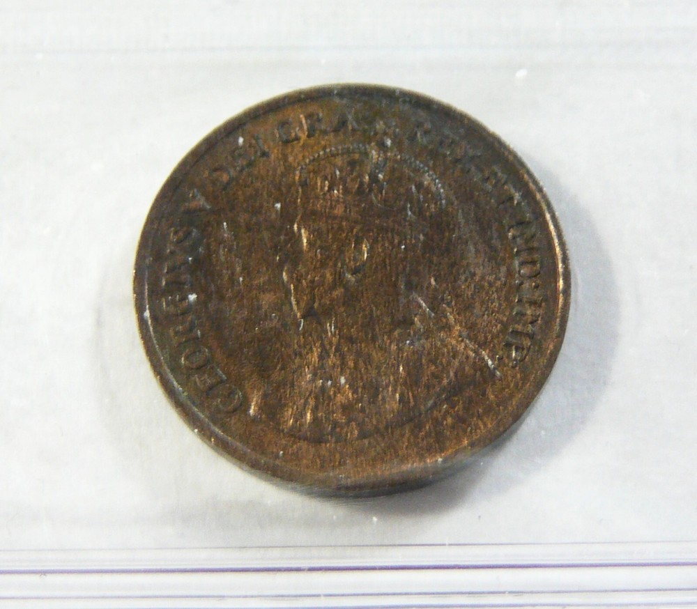 1924 1c ICCS MS-60 Trace Red Canada Cent