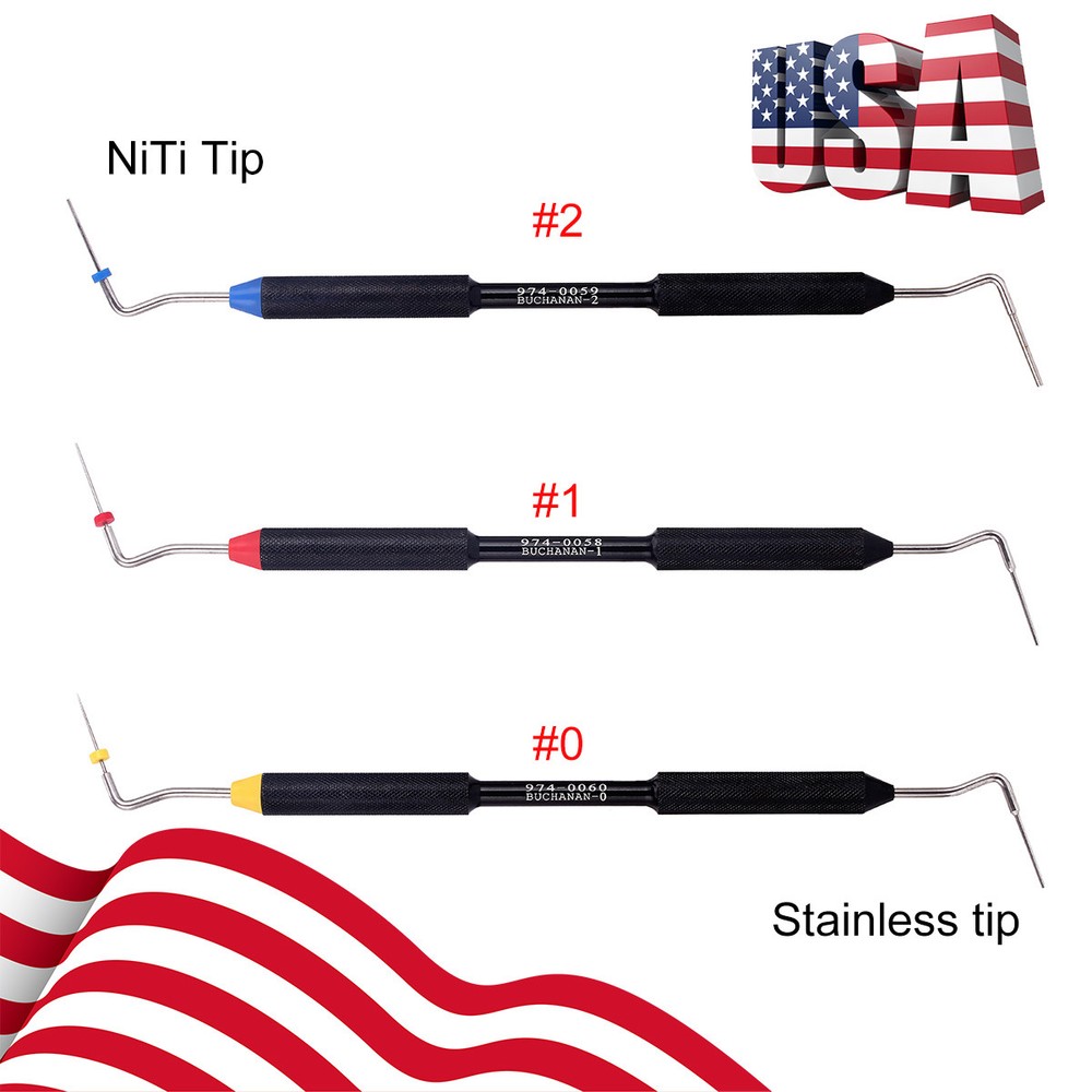 Dental Obturation Sybronendo Endo Buchanan Hand Plugger Tips Size #0 #1 #2