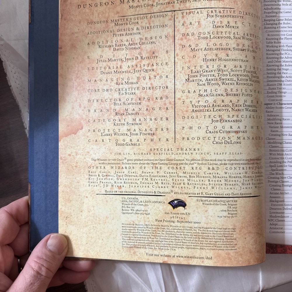 Dungeon Masters Guide Dungeons & Dragons 3rd / D20 WOTC Core Rulebook II