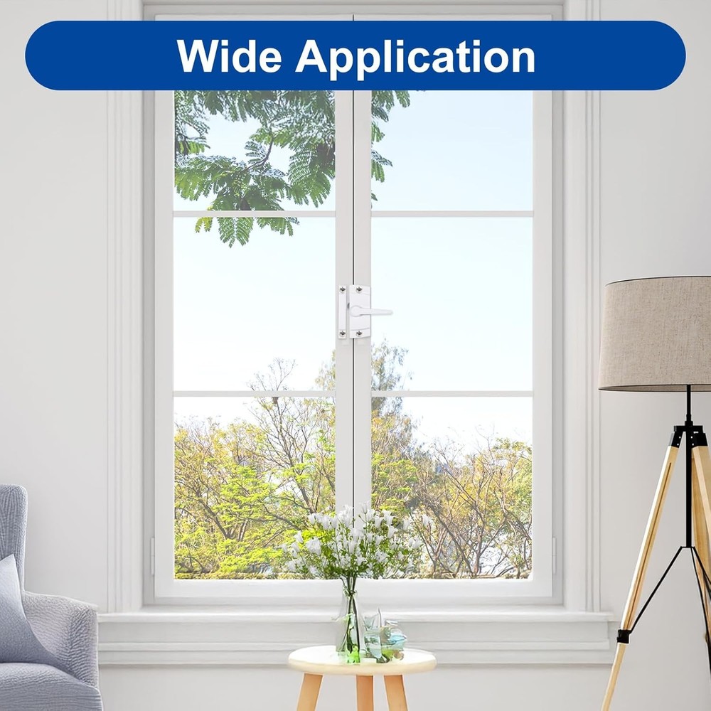 2 Pack Windows Sash Lock, White Cam Sash Lock Sliding Window Sashes Locks for Si