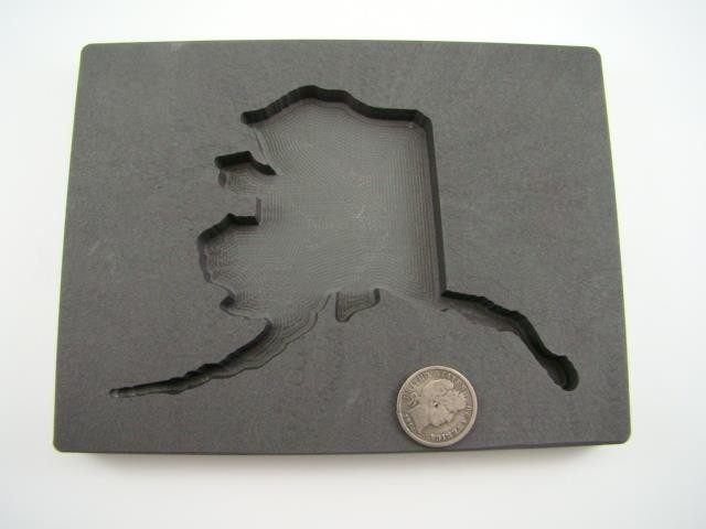 Custom Alaska Gold Bar 10 oz High Density Graphite Mold Silver 5 oz