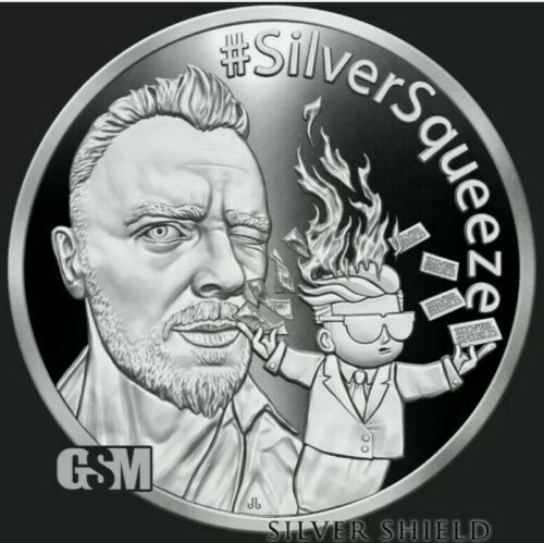 2021 - 1 oz  .999 Silver Squeeze Proof Silver Shield Round MiniMintage WSB