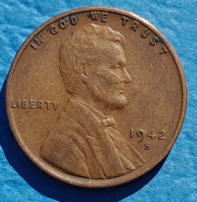 1942-S Circulated Lincoln Wheat Cent, Ships Free.