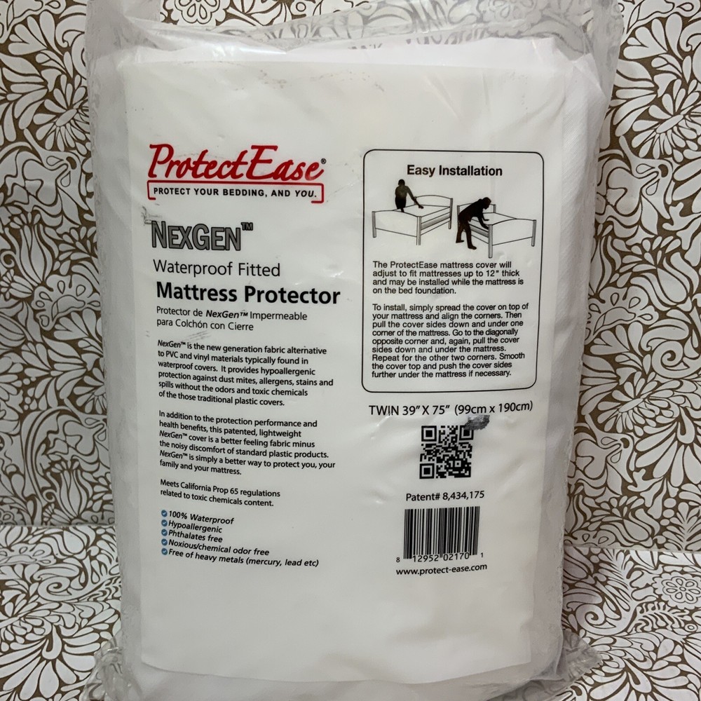 📀 ProtectEase NexGen Waterproof Fitted Mattress Protector - Twin