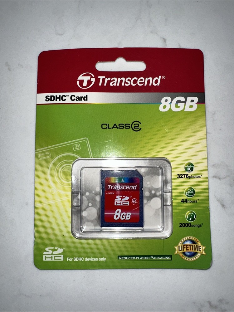 Transcend JetFlash 8GB Class 2 - SDHC Card - TS8GSDHC2