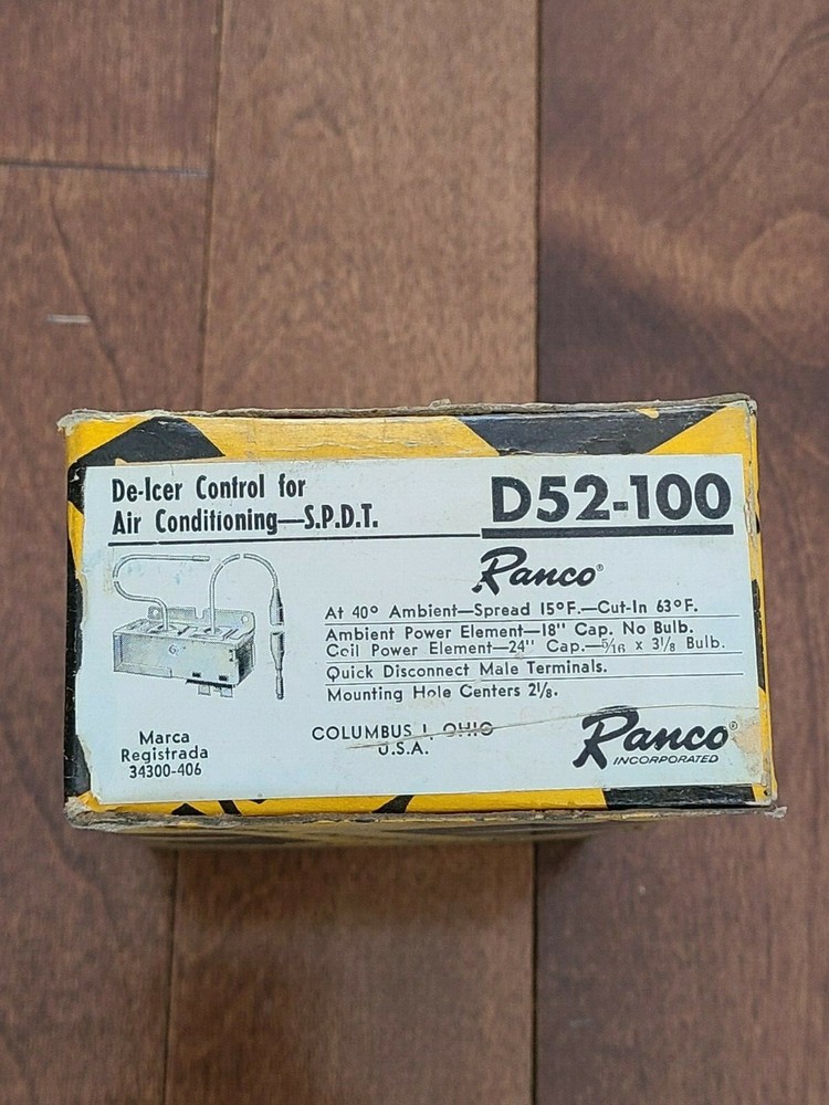 Ranco D52-100 De-icer Control for Air Conditioning NEW