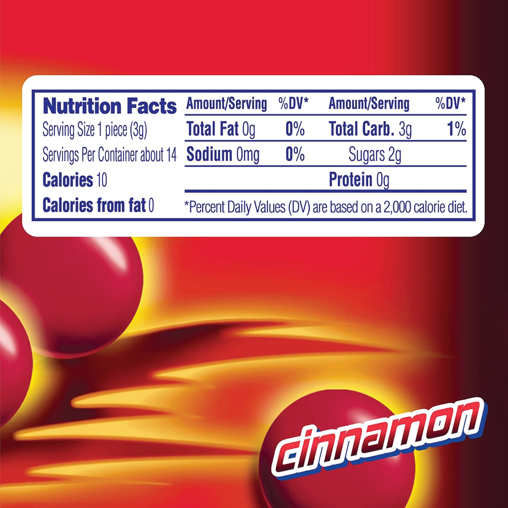 5x Rolls Mentos Cinnamon Flavor Chewy Mints | 14 Mints Per Roll | 1.32oz |