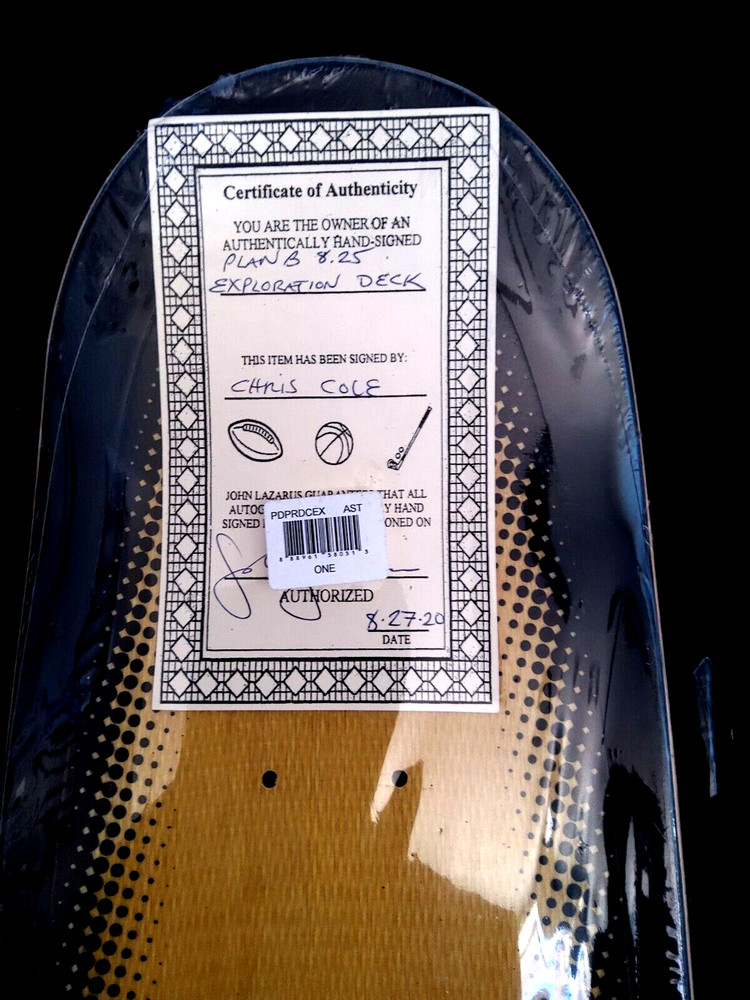 Chris Cole Signed Plan B Exploration Cole 11 Autograph Skateboard Auto Deck