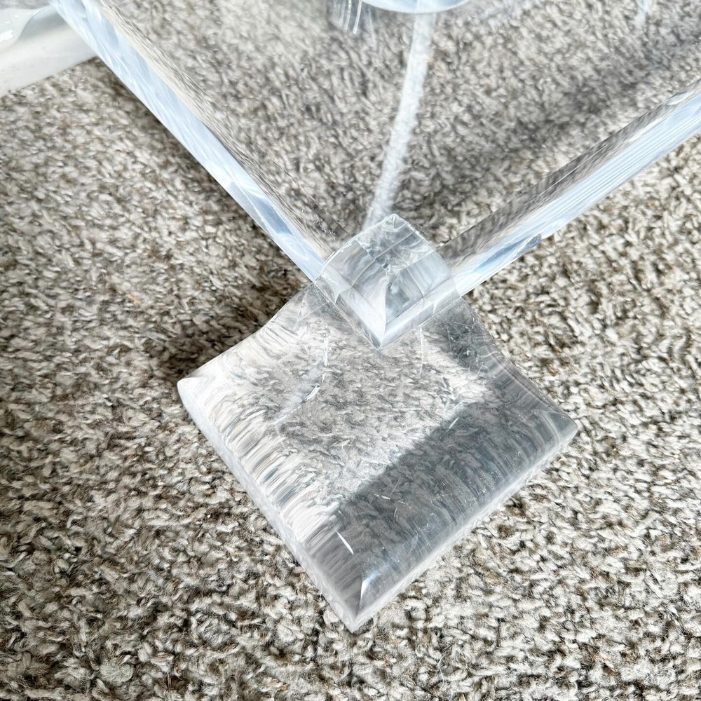 Mid Century Modern Chunky Lucite Coffee Table