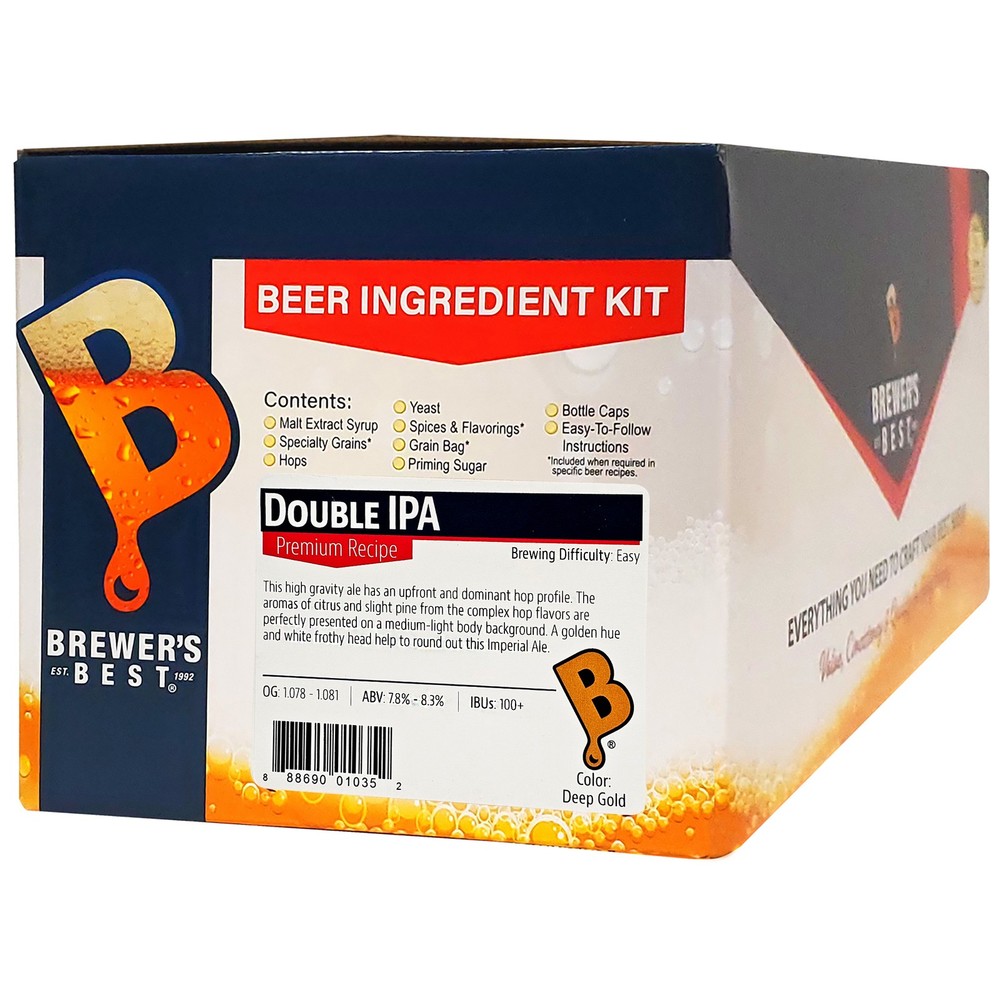 Brewer's Best Double IPA Beer Ingredient Kit fro Home Brew Beer Making