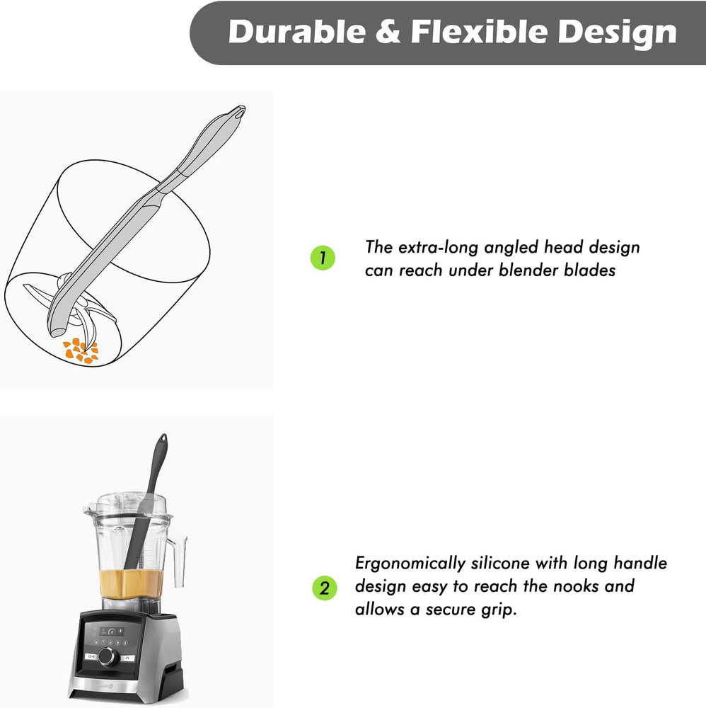 Silicone Blender Spatula Slim Blade Scraper Accessory Designed for Vitamix Blen