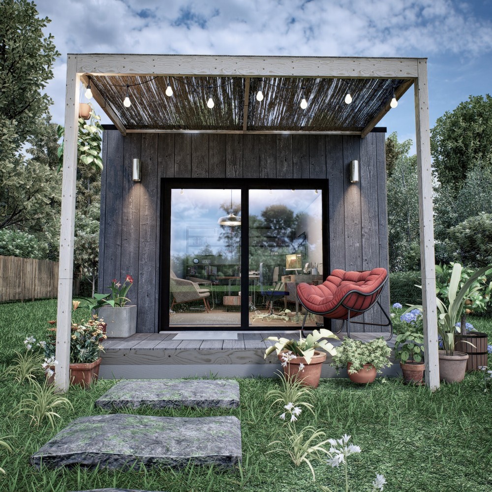 Tiny Office Plan, 12’ x 24’ Small Office Plans, Tiny House Plans, Hard Copy