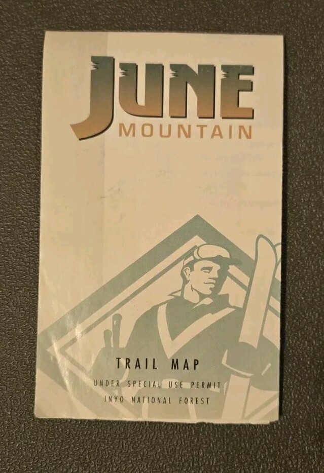 June Mountain Vintage Ski Trail Map - includes June Tram