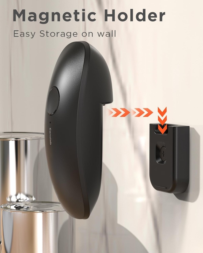 Ergonomic USB Rechargeable Can Opener - Automatic, Pocket-Sized & Noise-Reducing