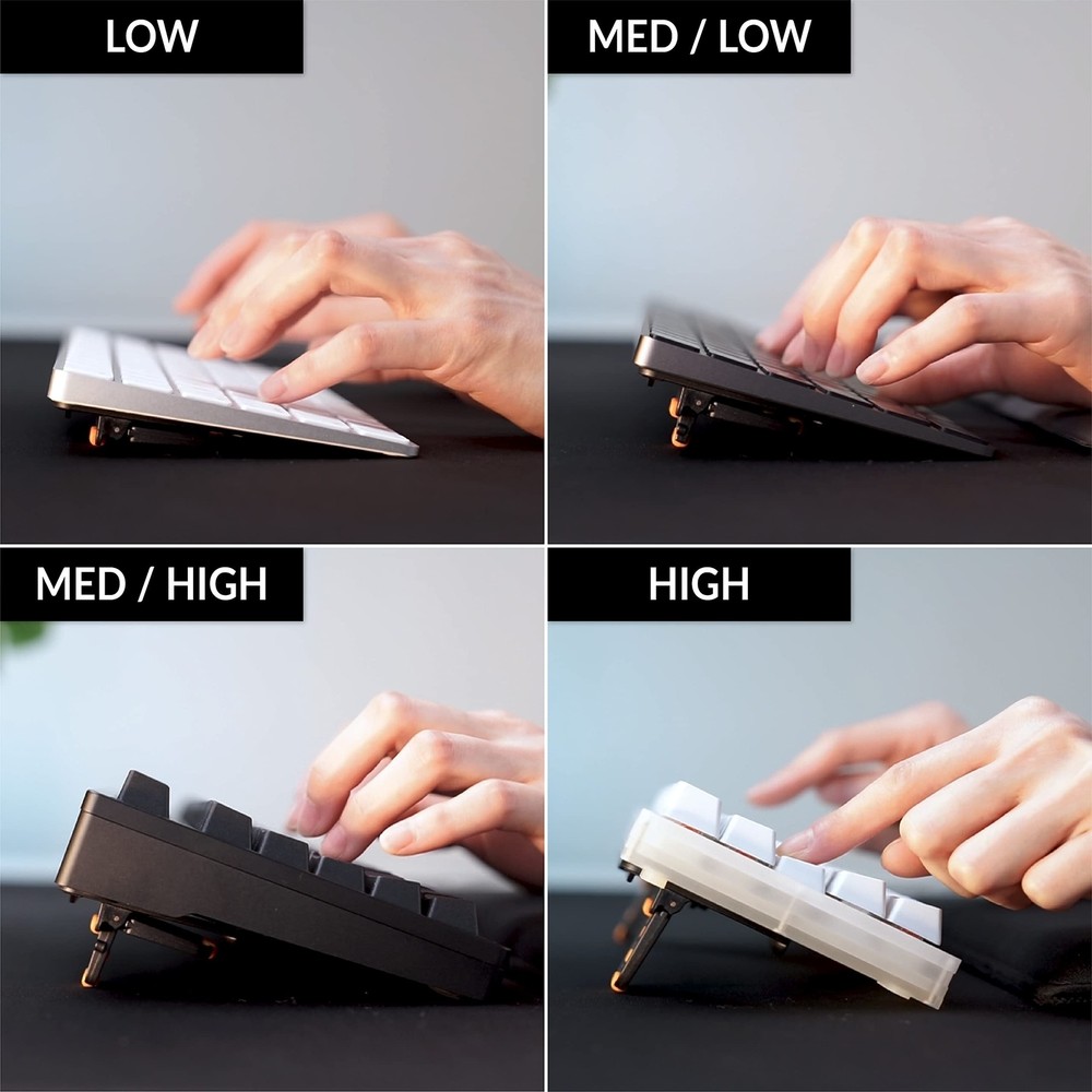 ESC Flip Pro Adjustable Keyboard Stand, Extendable Ergonomic Riser with 4 Fee...