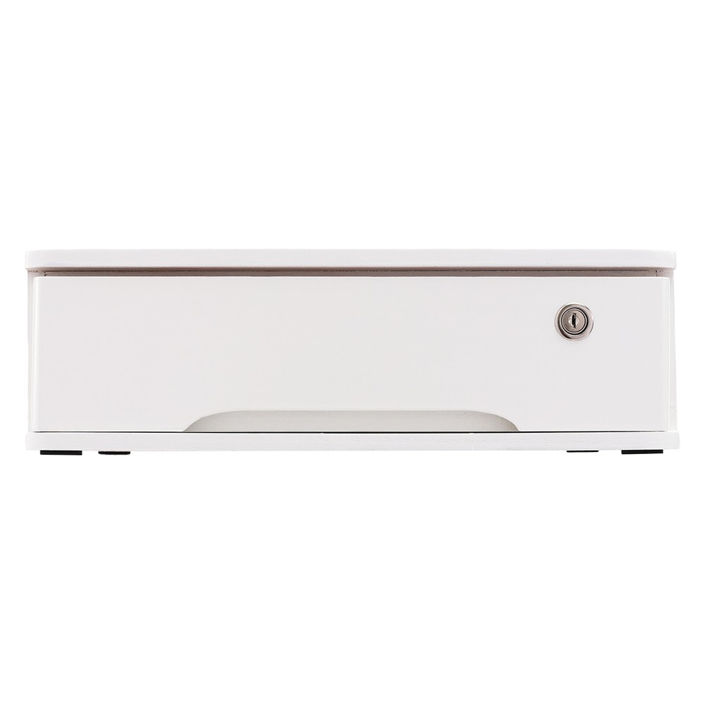 Desktop Storage Box, Desktop Storage Organizer With Lockable Drawer Home Office