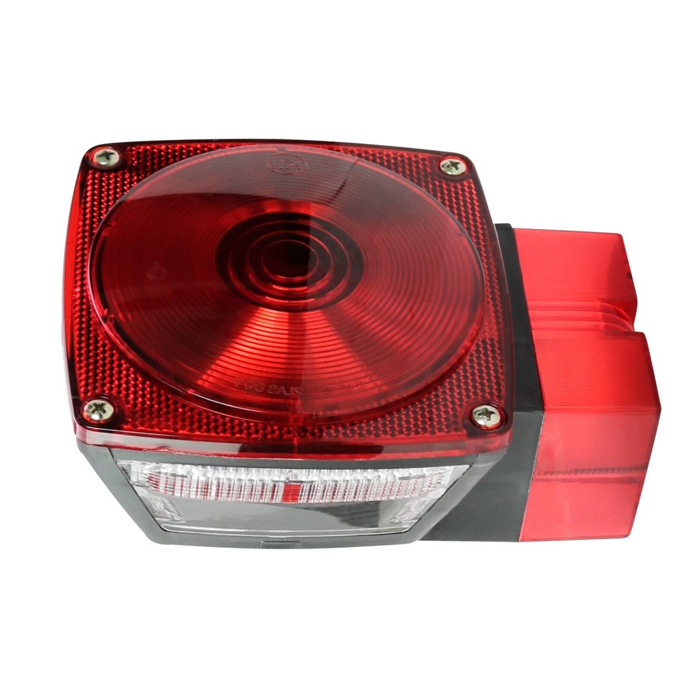 12V Submersible Square Led Trailer Light, Red White Incandescent Stop Turn Tail