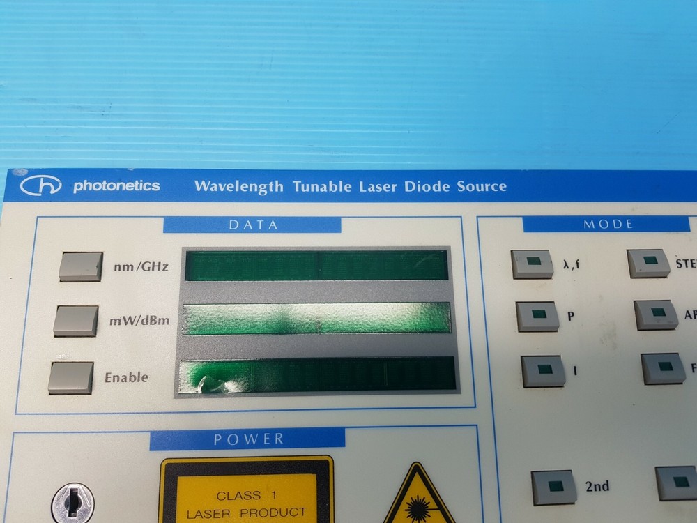 Photonetics Tunics-PR Wavelength Tunable Laser Diode Source Font panel