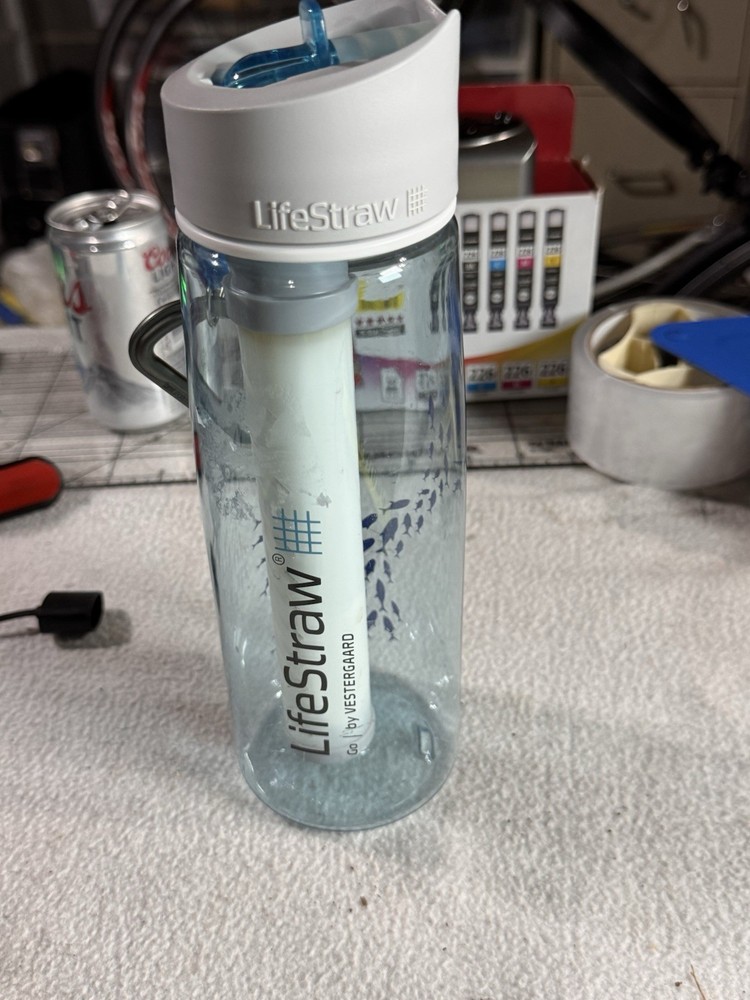 LifeStraw Go Water Filter Bottle Integrated Filter Straw