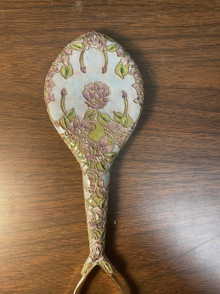 Stunning Cloisonné Hand Mirror