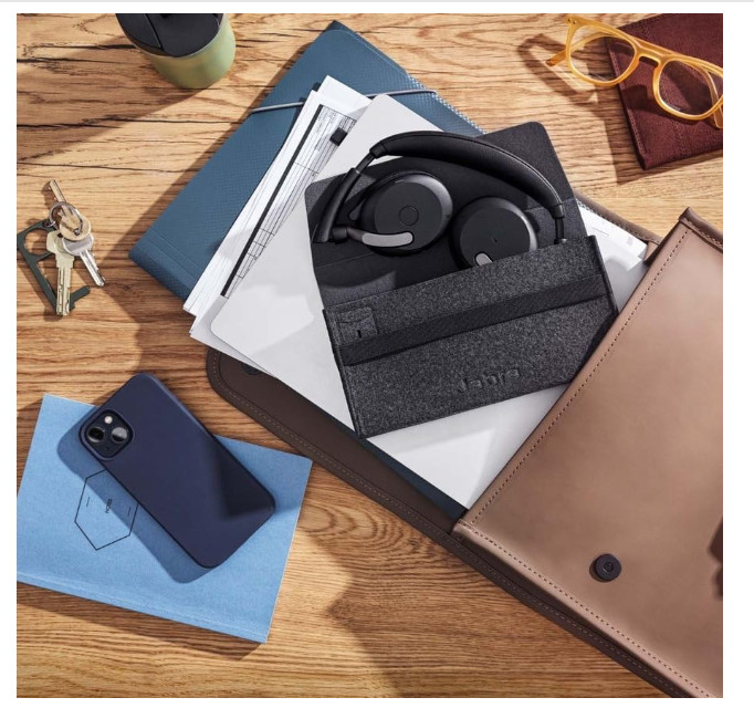 Jabra Evolve2 65 Flex Wireless Headset ANC NO USB DONGLE Black