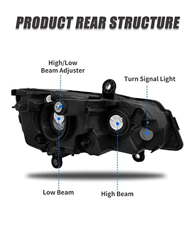 2011 2012 2013 2014 2015 2016 2017 2018 Dodge Grand Caravan Headlight Assembly